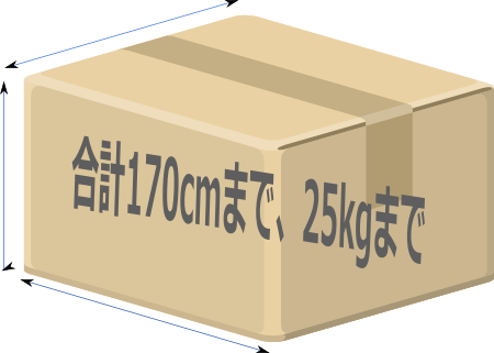 段ボールで送れる宅配便サイズ